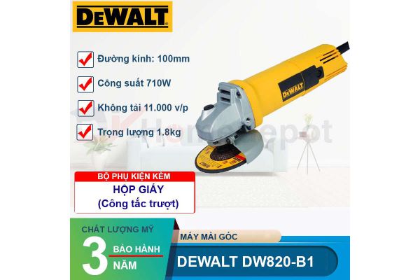 Máy mài góc Dewalt DW820-B1 (Công tắc trượt)